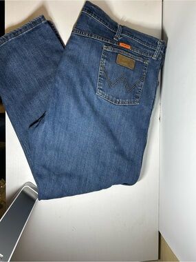 Wrangler Men’s Blue Straight-Leg Jeans FR Jeans 50x30